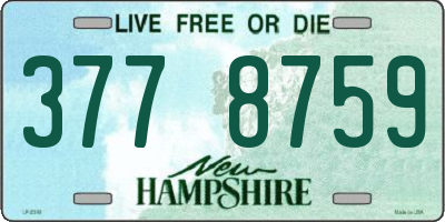 NH license plate 3778759