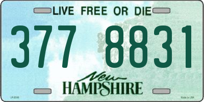 NH license plate 3778831