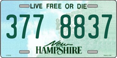 NH license plate 3778837