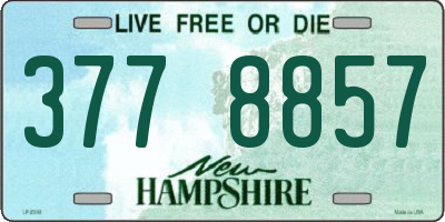 NH license plate 3778857