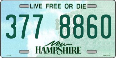 NH license plate 3778860