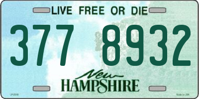 NH license plate 3778932