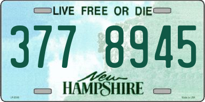 NH license plate 3778945