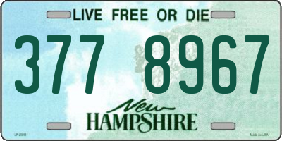 NH license plate 3778967