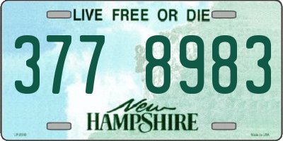 NH license plate 3778983