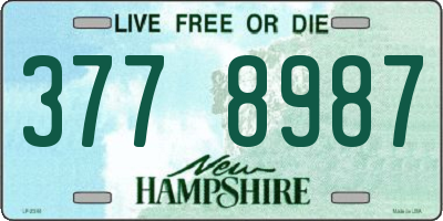 NH license plate 3778987