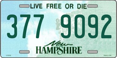 NH license plate 3779092