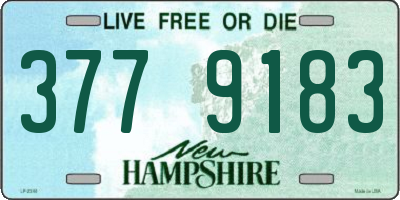 NH license plate 3779183