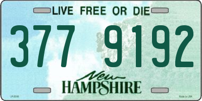 NH license plate 3779192