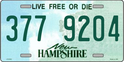 NH license plate 3779204