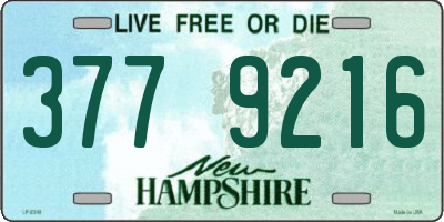 NH license plate 3779216