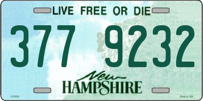 NH license plate 3779232