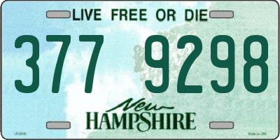 NH license plate 3779298