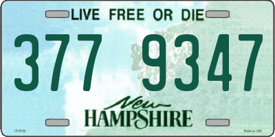 NH license plate 3779347