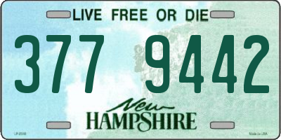 NH license plate 3779442