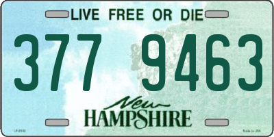 NH license plate 3779463