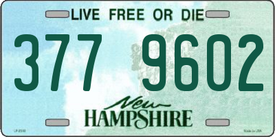 NH license plate 3779602