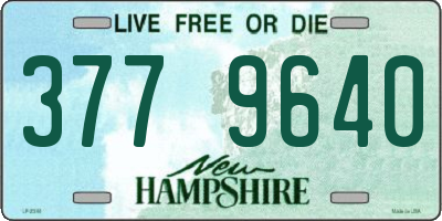 NH license plate 3779640