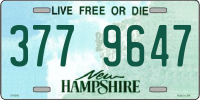 NH license plate 3779647