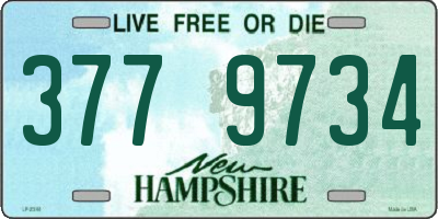 NH license plate 3779734