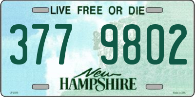 NH license plate 3779802