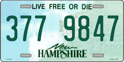 NH license plate 3779847