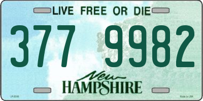 NH license plate 3779982