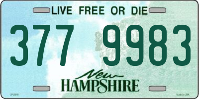 NH license plate 3779983