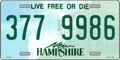 NH license plate 3779986