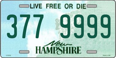 NH license plate 3779999