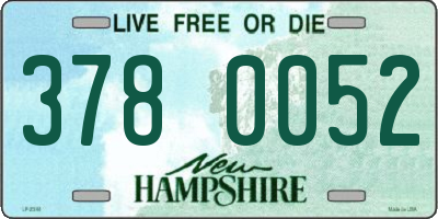 NH license plate 3780052