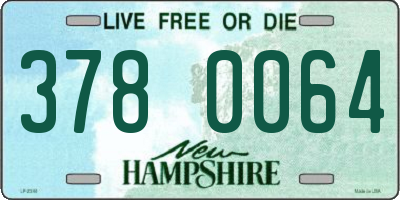 NH license plate 3780064