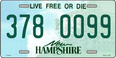 NH license plate 3780099