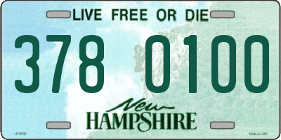 NH license plate 3780100