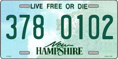 NH license plate 3780102