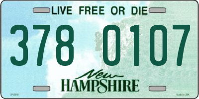 NH license plate 3780107