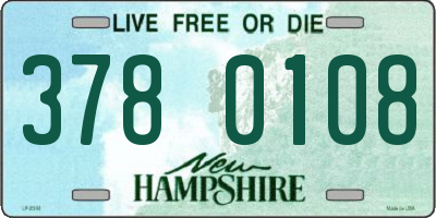 NH license plate 3780108