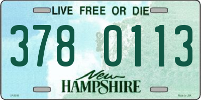 NH license plate 3780113