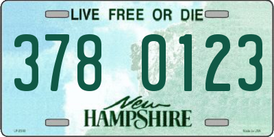 NH license plate 3780123