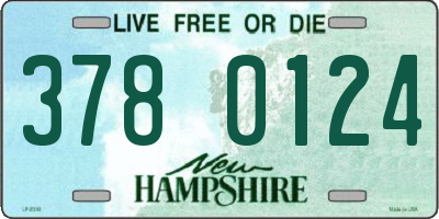 NH license plate 3780124