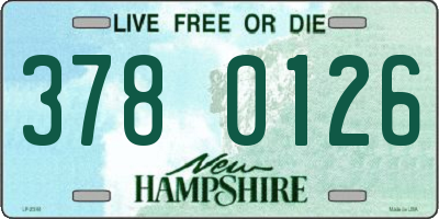 NH license plate 3780126