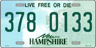 NH license plate 3780133
