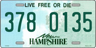 NH license plate 3780135