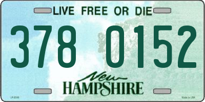 NH license plate 3780152