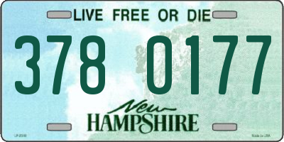 NH license plate 3780177