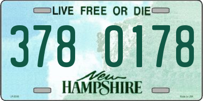 NH license plate 3780178