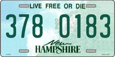 NH license plate 3780183