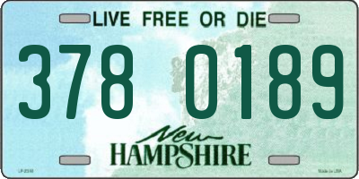 NH license plate 3780189