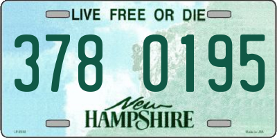 NH license plate 3780195