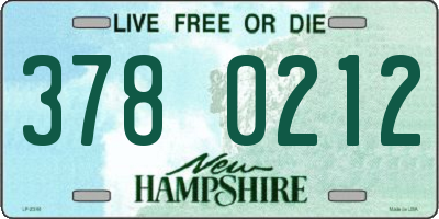 NH license plate 3780212